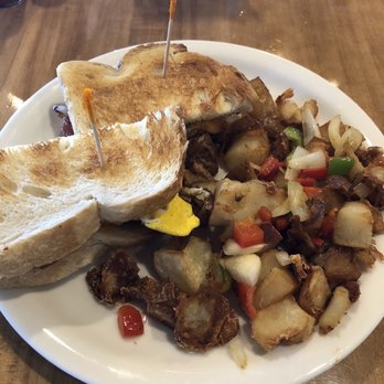 Scotty's at Falcon Ridge Golf Course - Bacon breakfast sandwich with home fries - American Near Me - Mesquite, Nevada Scotty's at Falcon Ridge Golf Course - Bacon breakfast sandwich with home fries - American Near Me - Mesquite, Nevada