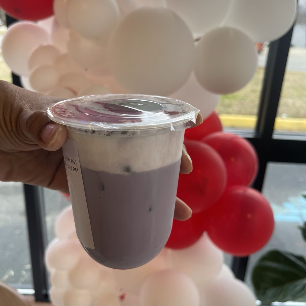 Lily Pearl Bubble Tea and Cafe - Ube Oreo Latte - Bubble Tea Near Me - Suffolk, Virginia
