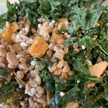 Focaccia - Farro, Kale, toasted almond, butternut squash, blue cheese and spicy ranch - Sandwiches Near Me - San Francisco, California Focaccia - Farro, Kale, toasted almond, butternut squash, blue cheese and spicy ranch - Sandwiches Near Me - San Francisco, California