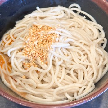 A & J Restaurant - 113. Noodles in Hot Spicy Sesame Sauce and Topped w/Peanut Powder - Taiwanese Near Me - Irvine, California A & J Restaurant - 113. Noodles in Hot Spicy Sesame Sauce and Topped w/Peanut Powder - Taiwanese Near Me - Irvine, California