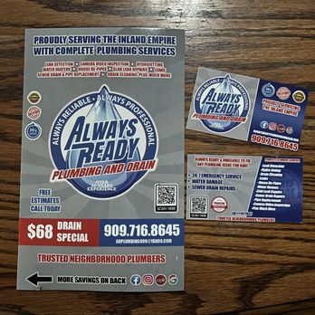 Always Ready Plumbing and Drain - Plumbing Near Me - Highland, California