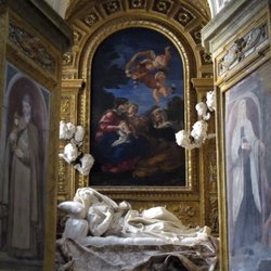 Chiesa di San Francesco D'Assisi a Ripa Grande - "Blessed Ludovica Albertoni" by Gian Lorenzo Bernini (setting), Altieri Chapel, San Francesco a Ripa, Rome. Image: creativecommons.org