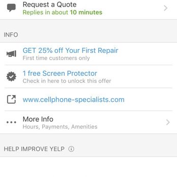 Cell Phone Specialists - 25% off is very misleading - Mobile Phone Repair Near Me - Fairfax, Virginia
