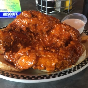 Iron Thunder Saloon - Good heavens! Look at the size of the buffalo chicken sandwich - Bars Near Me - Concord, North Carolina