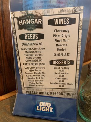 Menu photo 4 The Hangar Milton, FL Menu photo 4 The Hangar Milton, FL