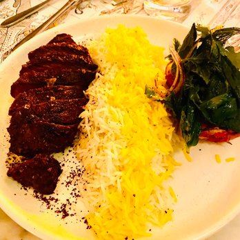 Eyval - Hanger steak with rice - Persian/Iranian Near Me - Brooklyn, New York Eyval - Hanger steak with rice - Persian/Iranian Near Me - Brooklyn, New York