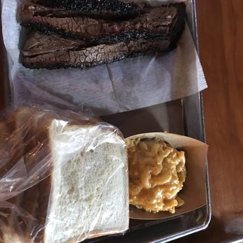 Black's BBQ - Sliced Beef Brisket Mac and Cheese - Barbeque Near Me - San Marcos, Texas Black's BBQ - Sliced Beef Brisket Mac and Cheese - Barbeque Near Me - San Marcos, Texas