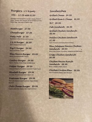 Menu photo 2 The Bluebell Store & Grill Altamont, UT Menu photo 2 The Bluebell Store & Grill Altamont, UT