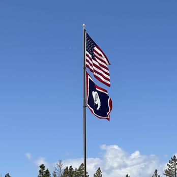 Crooked Creek Guest Ranch - Ole Glory flying high! - Guest Houses Near Me - Dubois, Wyoming Crooked Creek Guest Ranch - Ole Glory flying high! - Guest Houses Near Me - Dubois, Wyoming