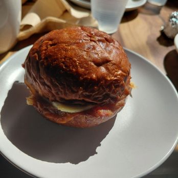 Caffé Capriccio - Turkey bacon egg breakfast sandwich - Cafes Near Me - Granger, Indiana