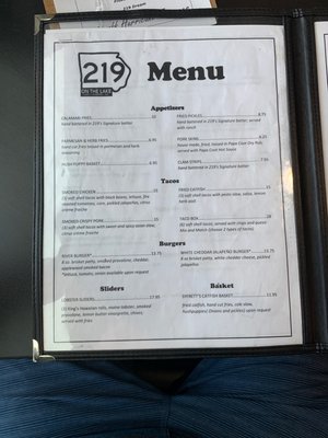 Menu photo 5 219 On The Lake Fortson, GA