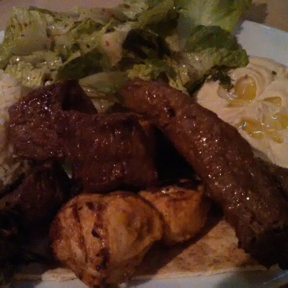 Dandana - Mix of chicken filet mignon and ground beef with hummus and salad... - Mediterranean Near Me - Glendora, California Dandana - Mix of chicken filet mignon and ground beef with hummus and salad... - Mediterranean Near Me - Glendora, California