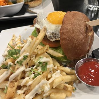 Cascadia Public House - Cascadia burger and garlic Parmesan fries - Gastropubs Near Me - Spokane, Washington Cascadia Public House - Cascadia burger and garlic Parmesan fries - Gastropubs Near Me - Spokane, Washington