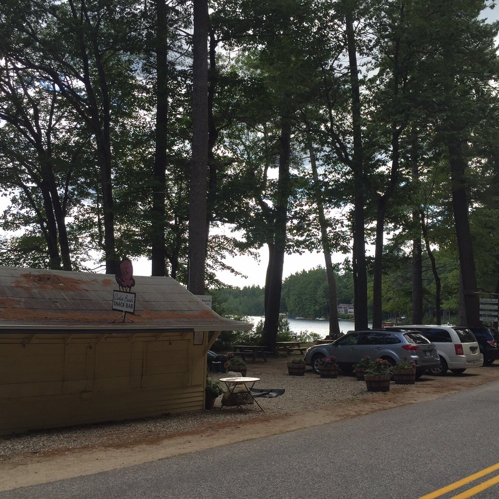Outlet Beach - The Outlet Beach snack shack! YUM! - Beaches Near Me - New Gloucester, Maine