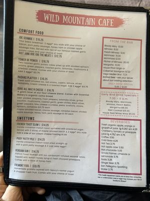 Menu photo 6 Wild Mountain Cafe Seattle, WA