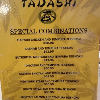 Tadashi - Miso butterfish and Shrimp tempura combo was so good. Menu Dec 2024 - Japanese Near Me - Aiea, Hawaii
