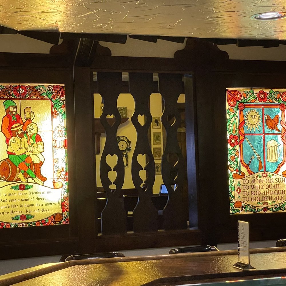 Bavarian Inn - Read the stained glass for a chuckle! - German Near Me - Lena, Wisconsin Bavarian Inn - Read the stained glass for a chuckle! - German Near Me - Lena, Wisconsin
