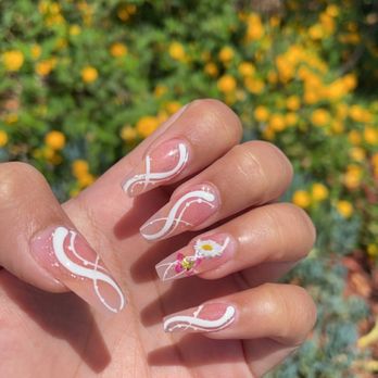 Chrome Nails Bar - Freestyle by Sam with encapsulated designs - Nail Salons Near Me - Lynwood, California