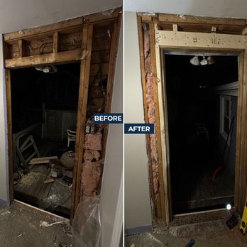 365 Door & Opening Systems - Reframing and rebuilding door rough opening -- correcting structural damage and preparing opening for proper door installation. - Door Sales/Installation Near Me - Halifax, Nova Scotia