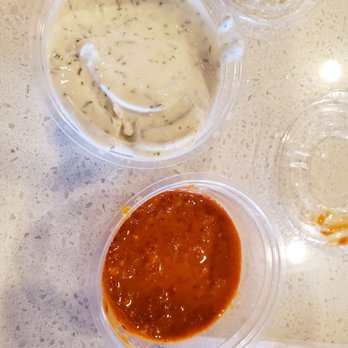 PapaFeta - Homemade sauces. Try the hot sauce its tasty and not to spicy. - Greek Near Me - Temecula, California