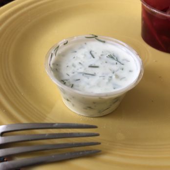 Pomella - Tiny tiny tzatziki. With fork for scale. - Middle Eastern Near Me - Oakland, California Pomella - Tiny tiny tzatziki. With fork for scale. - Middle Eastern Near Me - Oakland, California