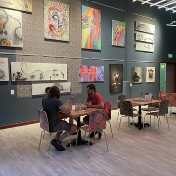 Baltimore Spirits Company - Seating and art - Distilleries Near Me - Baltimore, Maryland