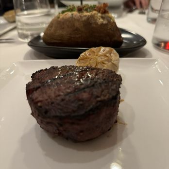 Edge Steakhouse - Filet mignon with a loaded potato. Yum! - Steakhouses Near Me - Las Vegas, Nevada Edge Steakhouse - Filet mignon with a loaded potato. Yum! - Steakhouses Near Me - Las Vegas, Nevada