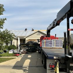 ABC Supply Co - ABC Supply Co delivery truck delivering shingles caused driveway to break