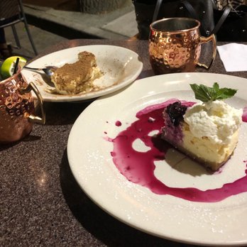 Tomatina - Tiramisu & Lemon/Blueberry Cheesecake Desserts for my teen children's "Golden" Birthday   Tito's Moscow Mule for the adults.. - Italian Near Me - Walnut Creek, California