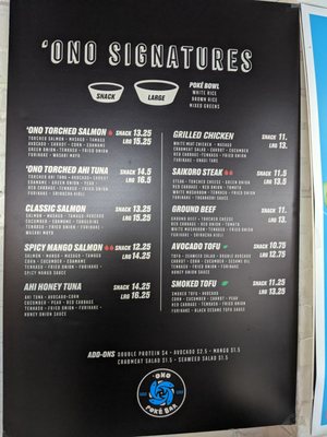 Menu photo 4 Ono Poke Bar Toronto, ON Menu photo 4 Ono Poke Bar Toronto, ON