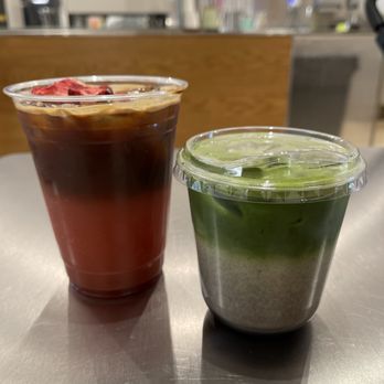Three Fields Coffee - Matcha, strawberry espresso tonic - Coffee & Tea Near Me - Alhambra, California