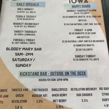 Flat Tire Lounge - Menu of specials - Bars Near Me - Madrid, Iowa