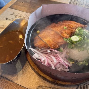 Sizzling Lunch - Chicken Katsu with Curry - Japanese Near Me - San Jose, California Sizzling Lunch - Chicken Katsu with Curry - Japanese Near Me - San Jose, California