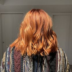Lyfe Hair Studio - This is after the bleach wash and copper color.