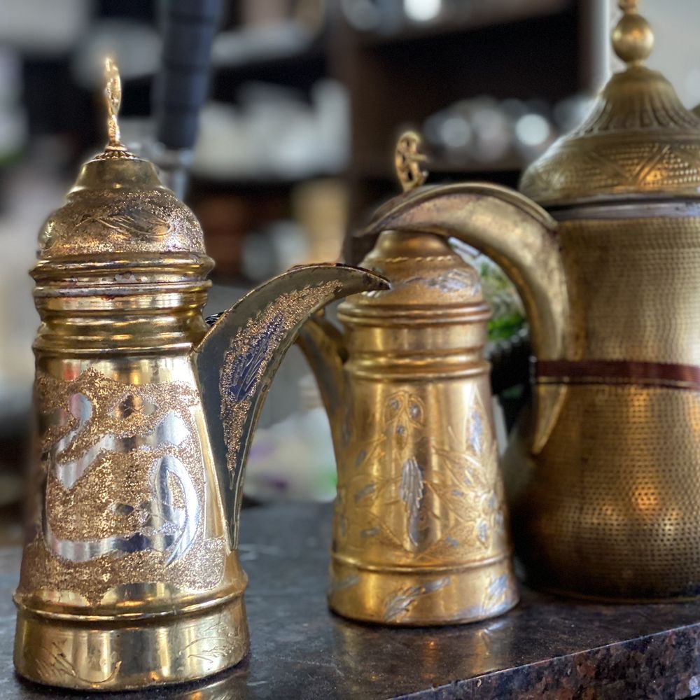 The Root Of Beirut - a variety of antique coffee pots - Mediterranean Near Me - Edmonton, Alberta The Root Of Beirut - a variety of antique coffee pots - Mediterranean Near Me - Edmonton, Alberta