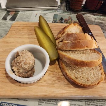 Opolska - Was offered this as an appetizer. Bread with bacon butter - Polish Near Me - Schamburg, Illinois