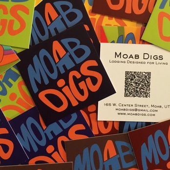 Moab Digs - Our new business cards! - Hotels Near Me - Moab, Utah