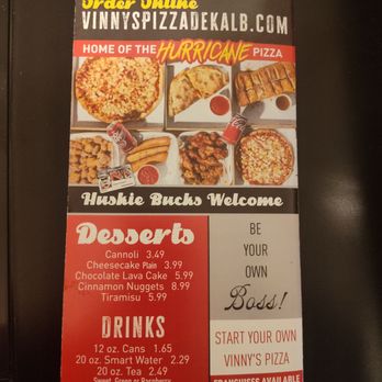 Vinny's Pizza - Menu - Pizza Near Me - Dekalb, Illinois