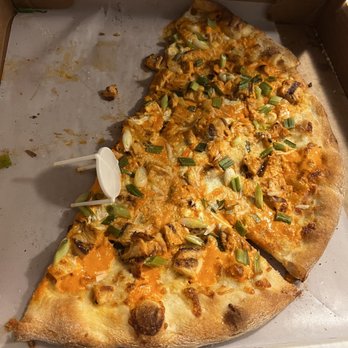 Rome To Brooklyn Pizza - Buffalo Chicken Pizza half eaten - Pizza Near Me - Brooklyn, New York Rome To Brooklyn Pizza - Buffalo Chicken Pizza half eaten - Pizza Near Me - Brooklyn, New York
