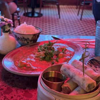 Soothr - Duck rolls and Koong Karee - Cocktail Bars Near Me - Long Island City, New York