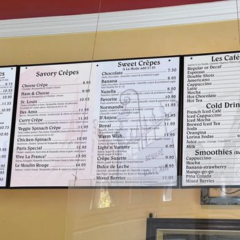 Crepes de Paris - Menu Nov 2023 - Breakfast & Brunch Near Me - Pasadena, California