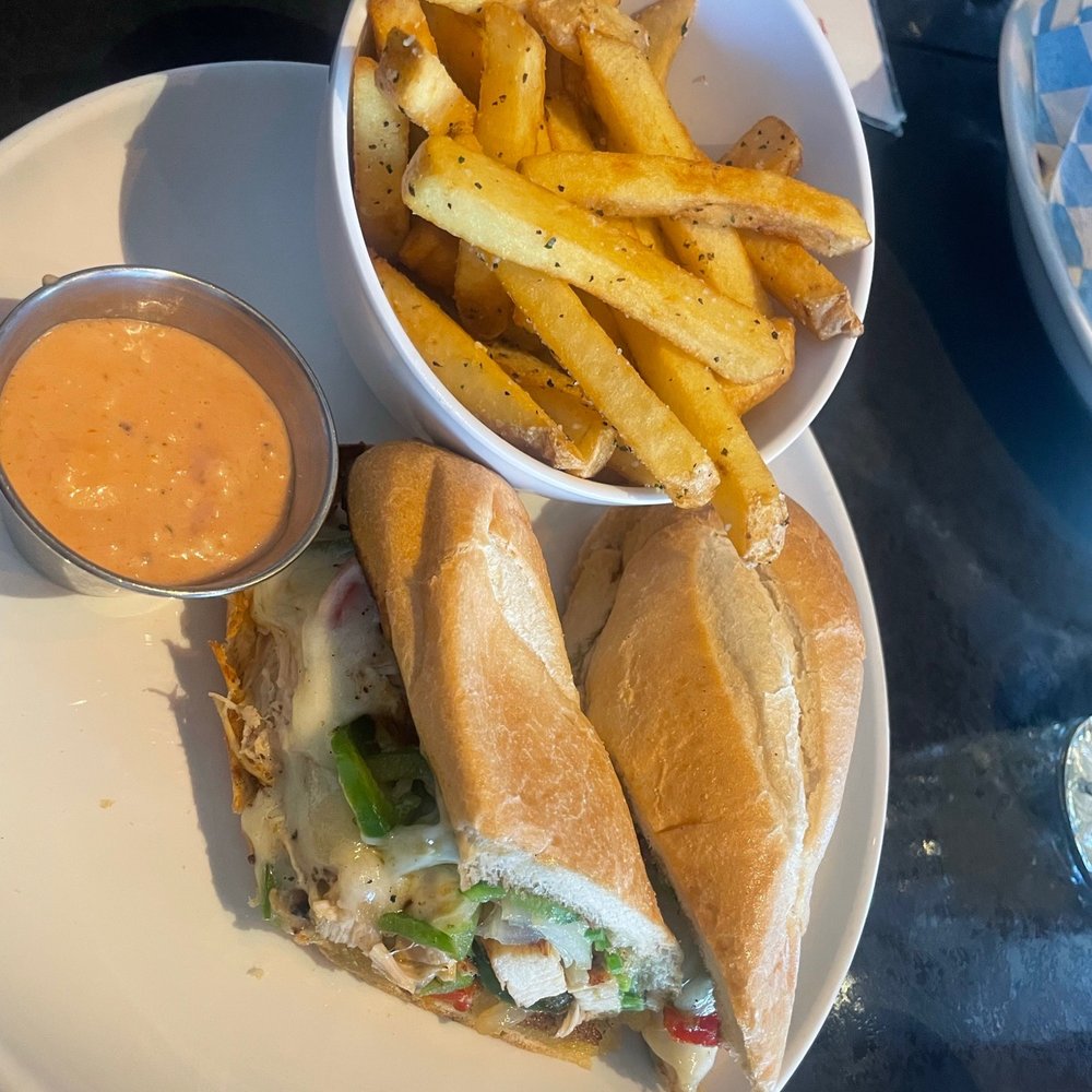Americana - Chicken Philly Sandwich - New American Near Me - Des Moines, Iowa Americana - Chicken Philly Sandwich - New American Near Me - Des Moines, Iowa