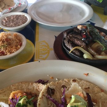 Lupe Tortilla - Half order of fajitas with rice/beans & tortillas - Mexican Near Me - Katy, Texas