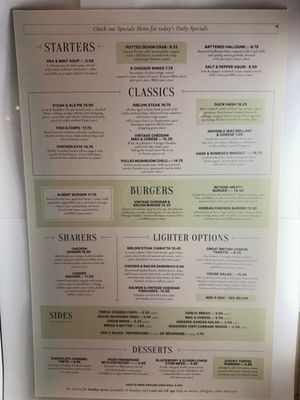 Menu photo 2 The Albert London, XGL