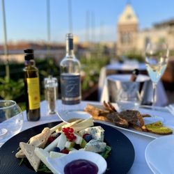 Ambrosia Rooftop Restaurant & Bar - Cheese and bread board