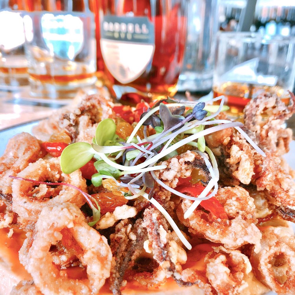 Woodblock - Best calamari! On top of hummus!!! - Cocktail Bars Near Me - Redmond, Washington Woodblock - Best calamari! On top of hummus!!! - Cocktail Bars Near Me - Redmond, Washington