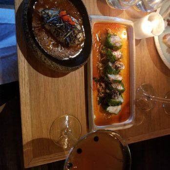 Soogil - Monkfish over kimchi served with rice in a poured over lobster sauce - Korean Near Me - New York, New York Soogil - Monkfish over kimchi served with rice in a poured over lobster sauce - Korean Near Me - New York, New York