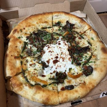 North Italia - Funghi pizza (added Burrata and pancetta) - Italian Near Me - San Diego, California North Italia - Funghi pizza (added Burrata and pancetta) - Italian Near Me - San Diego, California