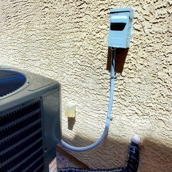 Passionate Cooling & Heating - Very clean install; disconnect box with silicone around edges to prevent moisture plus the copper piping are well insulated - Heating & Air Conditioning/HVAC Near Me - Las Vegas, Nevada Passionate Cooling & Heating - Very clean install; disconnect box with silicone around edges to prevent moisture plus the copper piping are well insulated - Heating & Air Conditioning/HVAC Near Me - Las Vegas, Nevada