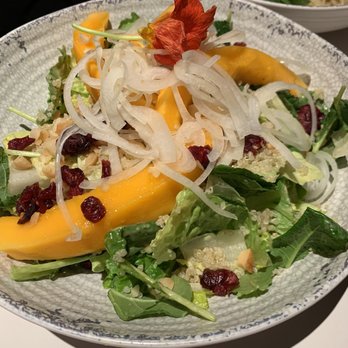 Queensbreak Restaurant - Local Papaya Salad ($18) -- light and fresh! - New American Near Me - Honolulu, Hawaii
